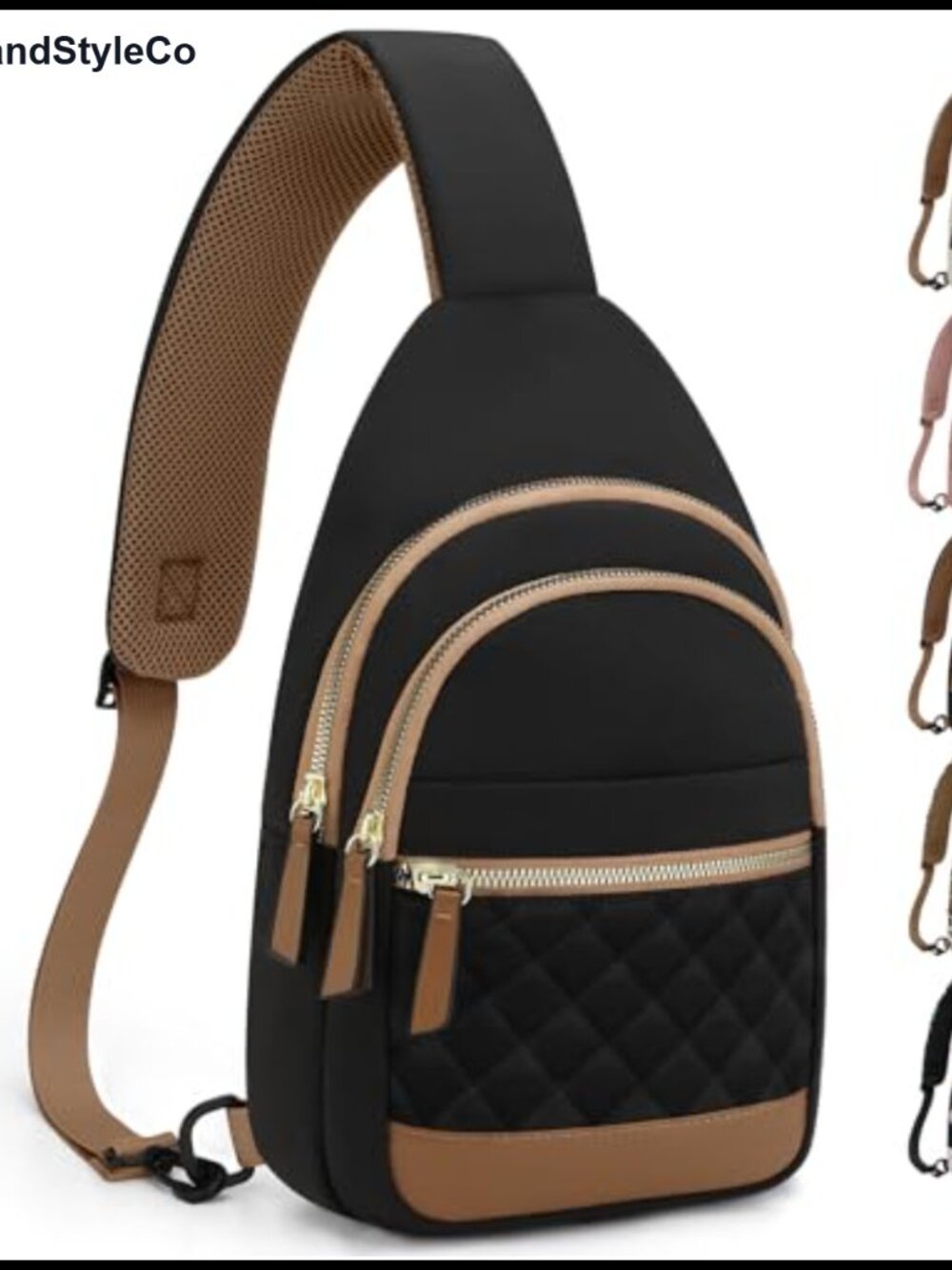 Waterproof Nylon Crossbody Sling Bag for Women with Pockets